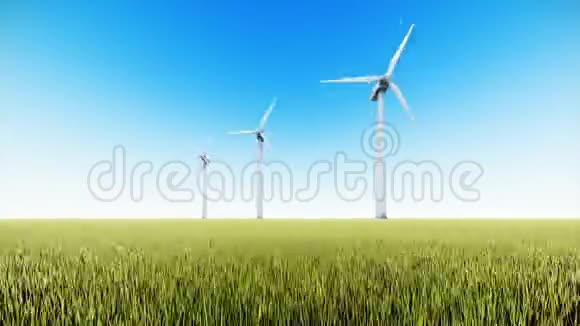 风力涡轮机在现场视频的预览图
