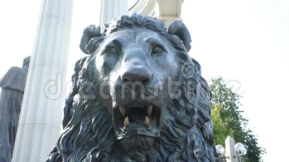 狮子头雕像视频的预览图