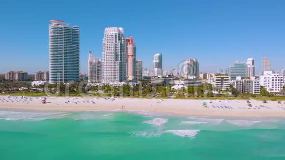 迈阿密旅游城度假空中观景4k视频的预览图