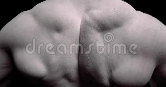 古代神宙斯的背部肌肉发达黑白分明距离4k视频的预览图