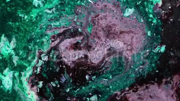 混合液体的抽象大理石图案视频的预览图