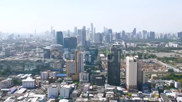 城市景观俯瞰城市天际线商业城市曼谷市中心景观视频的预览图
