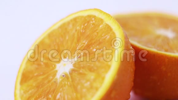 橙色新鲜水果特写明亮的电影录像视频的预览图