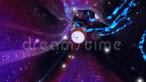 时光穿梭虫洞时钟无限循环视频的预览图