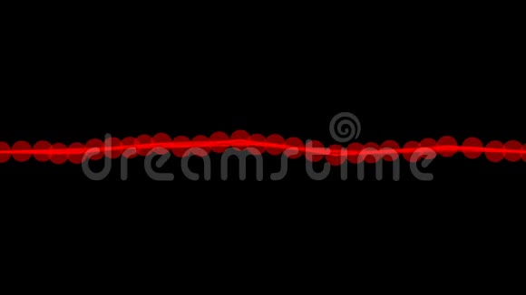 单个红线点穿过屏幕无缝环的动画视频的预览图