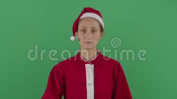 女人圣诞老人不用手指视频的预览图
