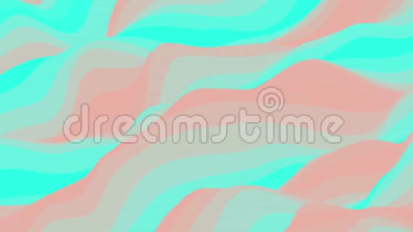 以明亮的弧度和粉红色抽象出五颜六色的波浪背景视频的预览图