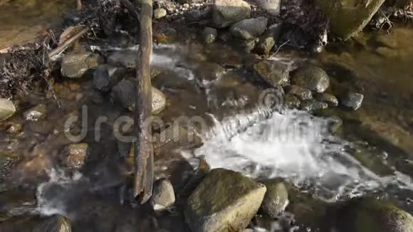 河水从石头上流过视频的预览图