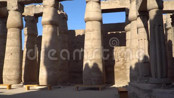 卢克索卢克索神庙古埃及底比斯视频的预览图