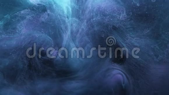 蒸汽流覆盖蓝色爆裂飞溅运动视频的预览图