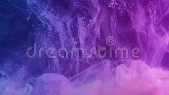 彩色蒸汽烟雾紫蓝色视频的预览图