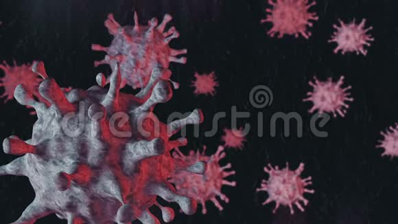 黑暗背景下的混沌细菌和病毒视频的预览图