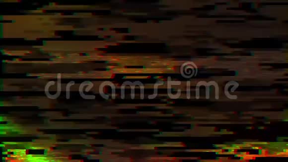 闪烁屏幕上像素噪声计算机产生信号不好3D渲染数字背景视频的预览图