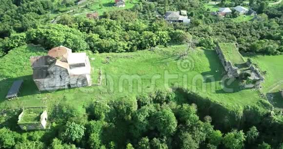 古图遗迹空中阿布哈兹旧房子视频的预览图