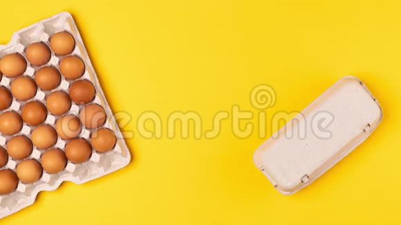 纸板箱里的鸡蛋消失在另一个箱子里视频的预览图