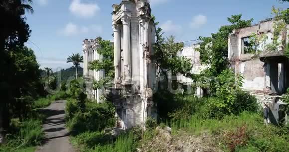 古图遗迹空中阿布哈兹旧房子视频的预览图