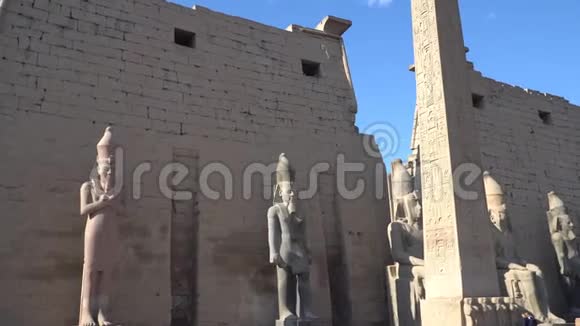 卢克索卢克索神庙古埃及底比斯视频的预览图