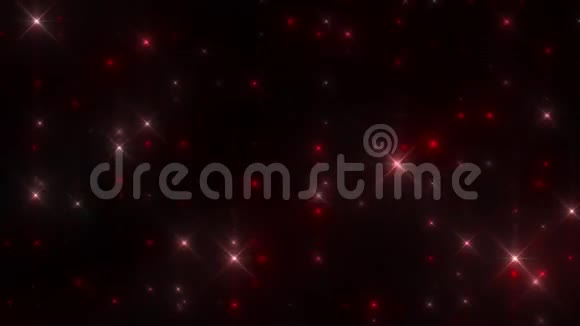 穿过红色闪烁的星星循环背景视频的预览图