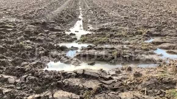 农田上的雨水和泥土视频的预览图