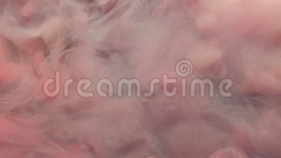 蒸汽流动背景闪粉红色蒸汽运动视频的预览图
