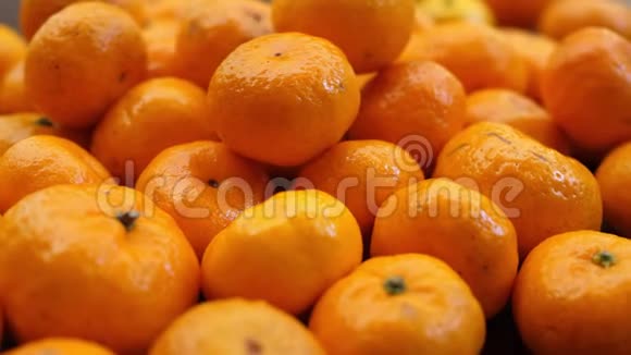 成熟橙橘的堆视频的预览图