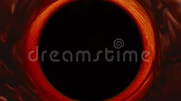 闪烁的油漆漩涡红棕色黑色圆圈视频的预览图