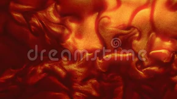 闪烁的流体背景发光的红色油漆运动视频的预览图