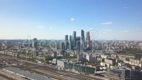 莫斯科商务中心的鸟瞰图视频的预览图