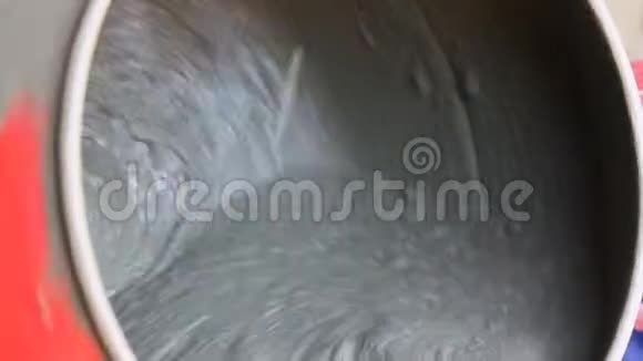 混凝土搅拌机混合水泥砂浆封闭视频的预览图