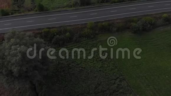 草地和树木之间的道路视频的预览图