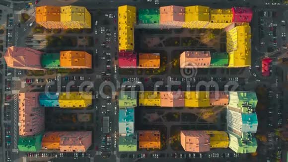 城市彩色建筑全景视频的预览图