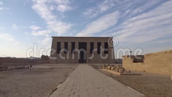 丹德拉寺或哈瑟寺埃及丹德拉丹德拉是埃及的一个小镇丹德拉寺建筑群视频的预览图