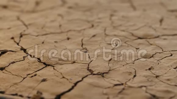 干旱被太阳炙烤的大地干涸的土壤视频的预览图