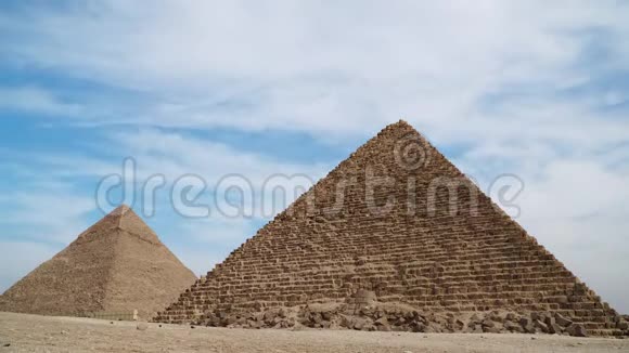 埃及开罗吉萨谷大金字塔的时代视频的预览图