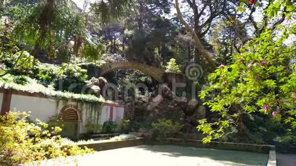 辛特拉花园靠近辛特拉著名的佩纳宫视频的预览图