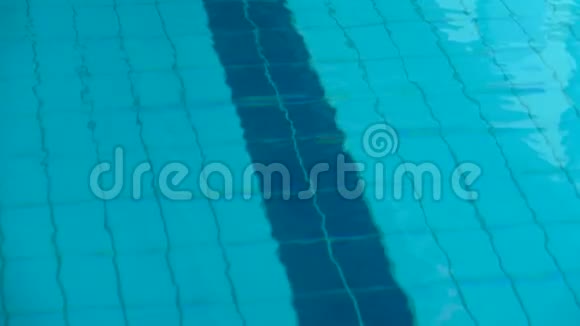 女孩游泳者在游泳池里潜水女游泳运动员潜入游泳池游泳上景关门视频的预览图