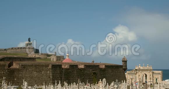 CastilloSanFelipedelMorro又称ElMorro城堡建于16至18世纪位于波多黎各的圣胡安视频的预览图