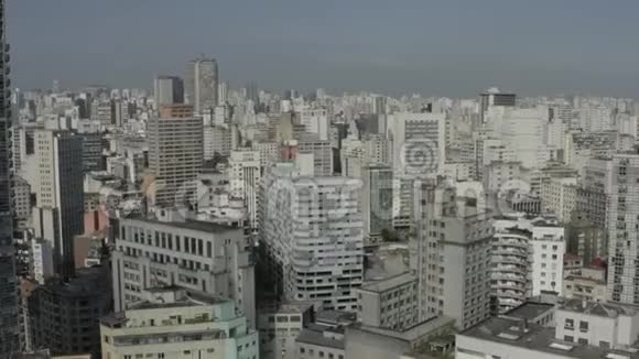 拥挤的城市住宅鸟瞰图城市景观背景视频的预览图