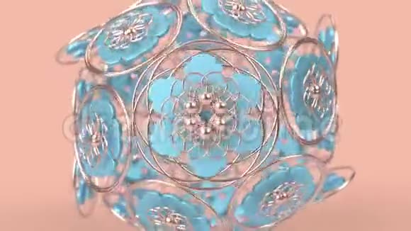 万花筒伊斯兰几何图案阿拉伯曼陀罗穆斯林背景视频的预览图