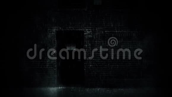 夜间城市砖房背景环路视频的预览图