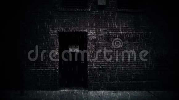 暴雨城市砖楼背景回路视频的预览图