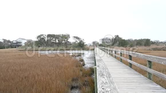 沿着木板路一直跑到沼泽视频的预览图