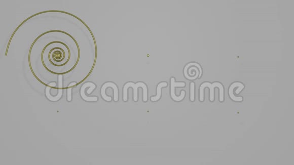 金属螺旋的渲染装饰性的3d渲染金螺旋的装饰逐渐渲染黄铜视频的预览图