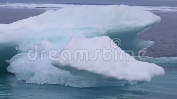 冰山在皮尔声音冰川泻湖西北通道加拿大视频的预览图