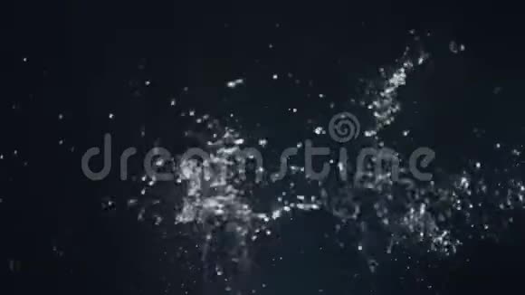 底部观看视频水下五颜六色的气泡上升到表面缓慢运动关闭混合新鲜苏打水视频的预览图