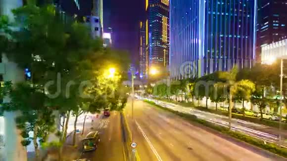 香港一条繁忙街道的4k超脱影像视频的预览图