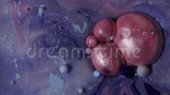 抽象球体分子细胞彩色泡泡的科学背景视频的预览图