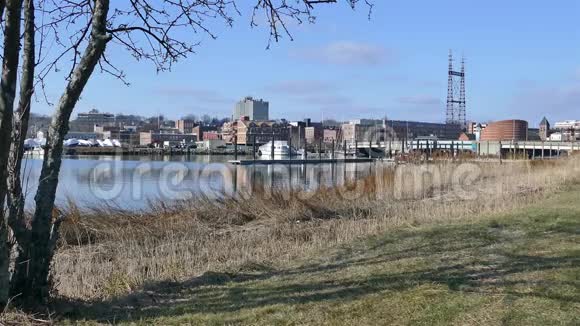 从南诺沃克退伍军人公园到城镇线的景观视频的预览图