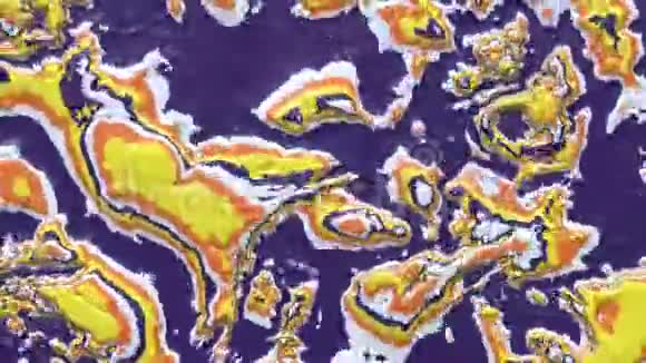 流动液体油漆抽象背景三维渲染运动图形视频的预览图