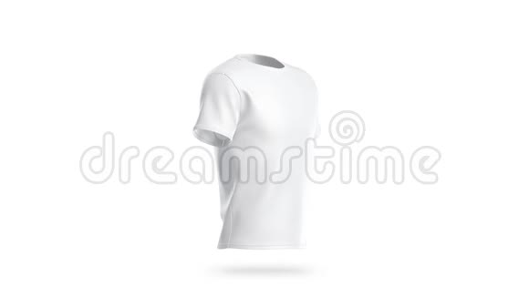 空白白色干净t恤模型隔离循环旋转视频的预览图
